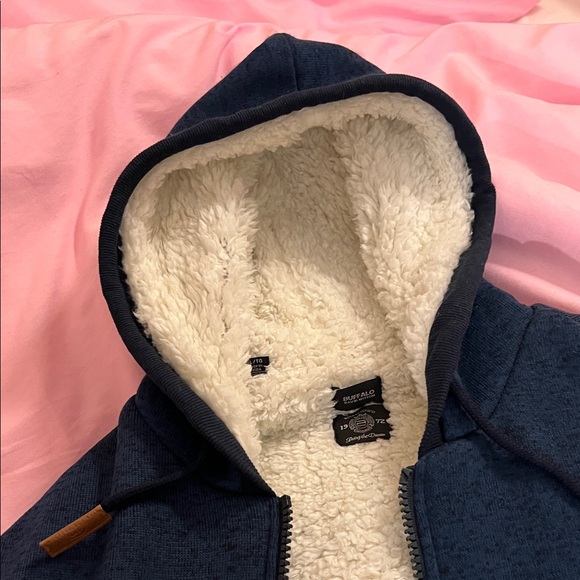 Buffalo David Bitton Navy Blue Hoodie Jacket - Picture 5 of 5